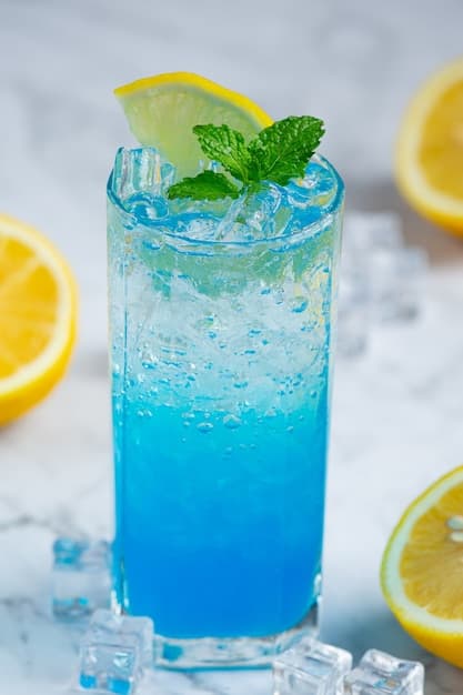 ICED GREEN BLUE SODA