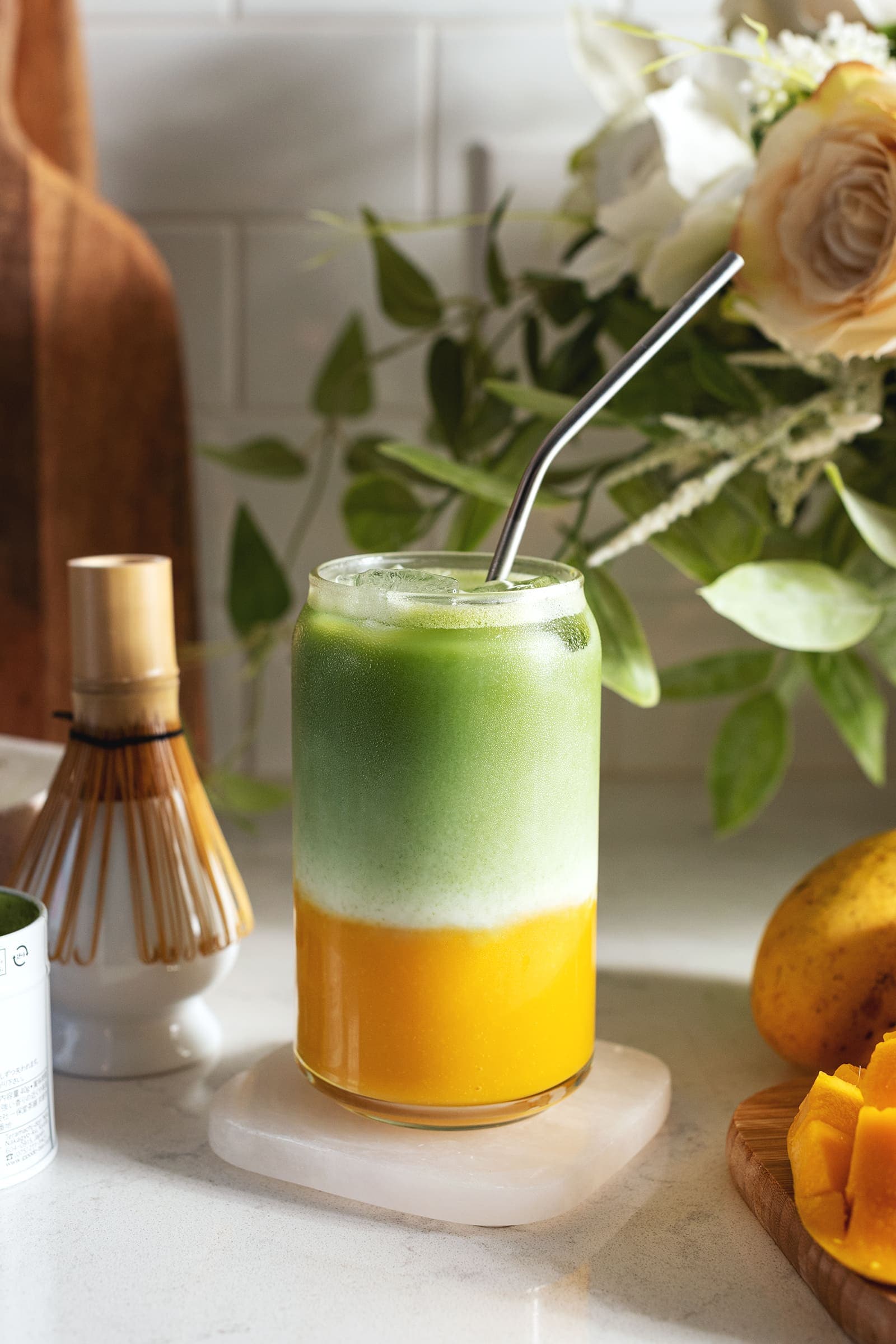 ICED MATCHA MANGGA MILK